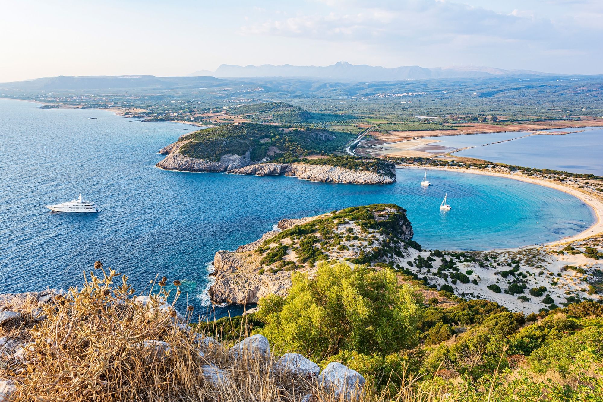Turquoise coastline of the Peloponnese