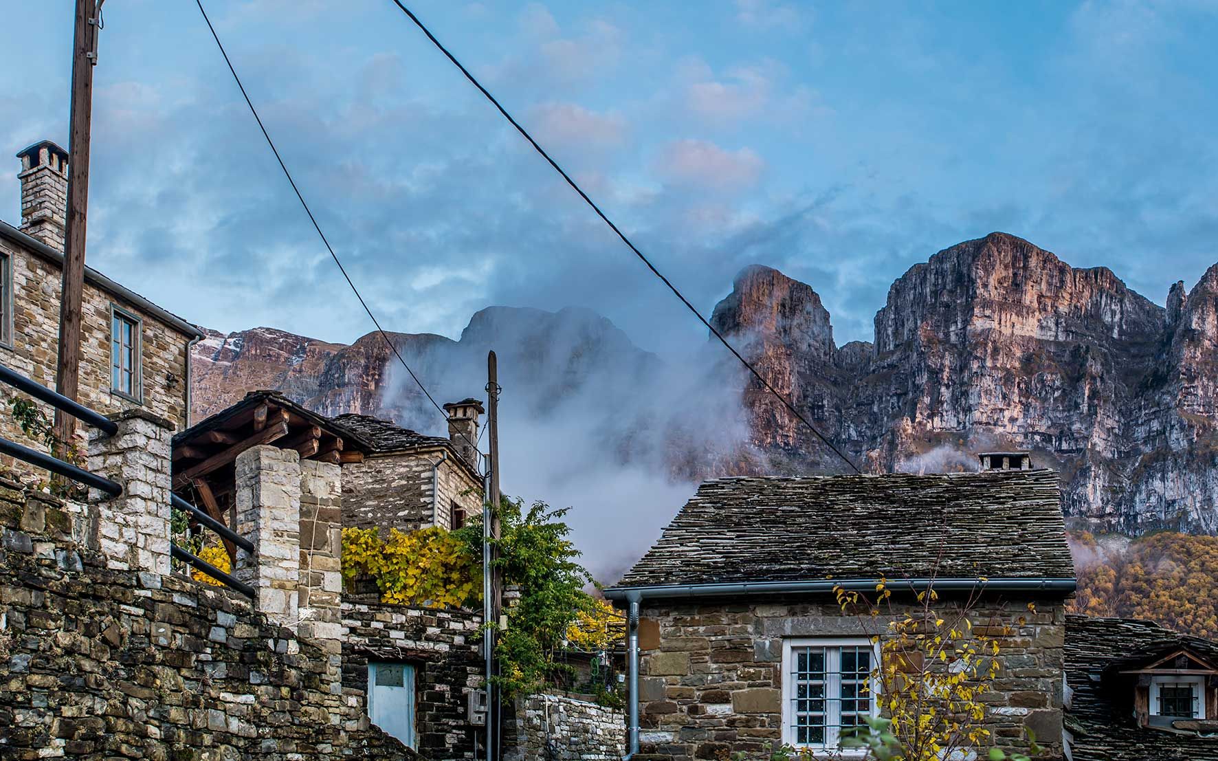 Traditional Greek stone village